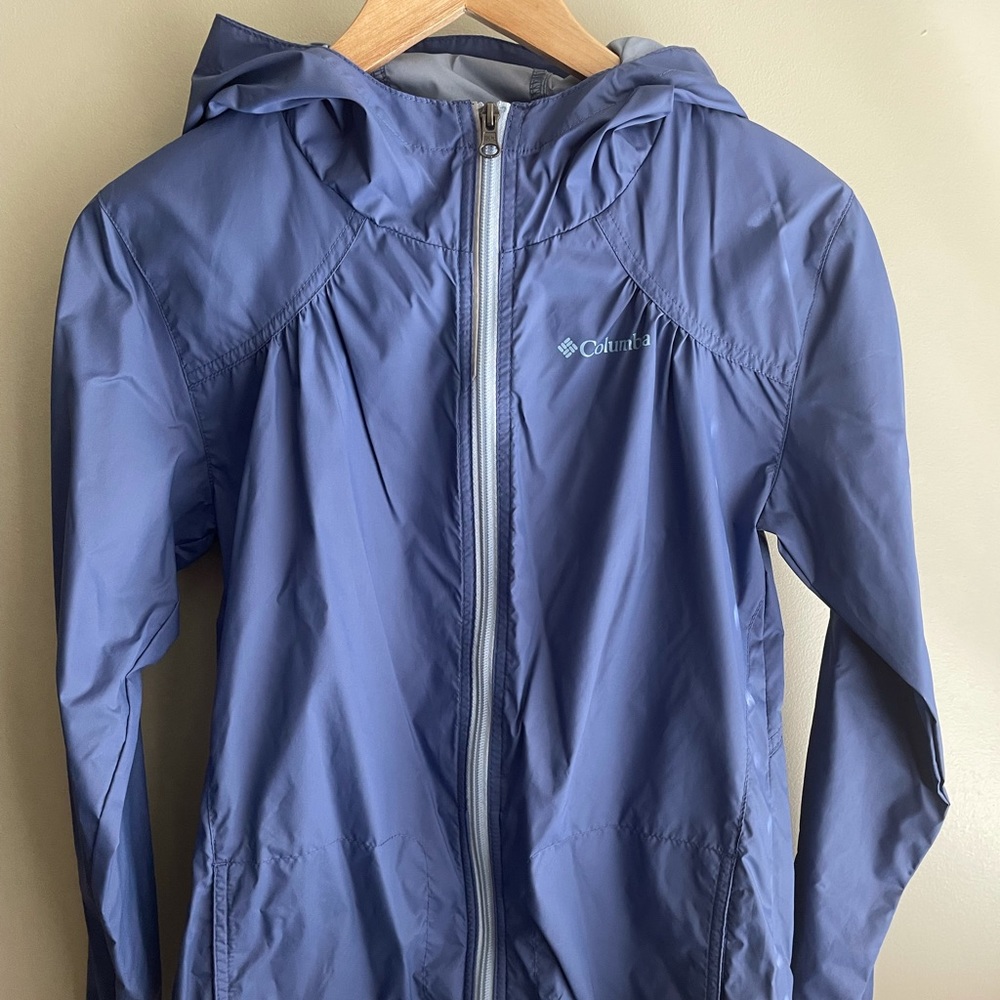 Girl’s Youth Columbia Rain Jacket Periwinkle